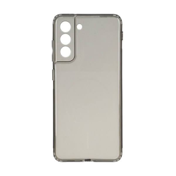 قاب ژله ای شفاف مستطیلی طرح مگ سیف Spark مدل Samsung Galaxy S21 FE - مشکی