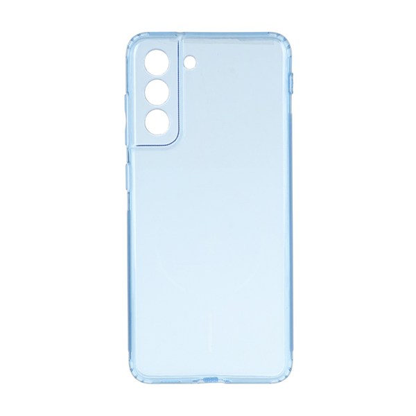 قاب ژله ای شفاف مستطیلی طرح مگ سیف Spark مدل Samsung Galaxy S21 FE - آبی
