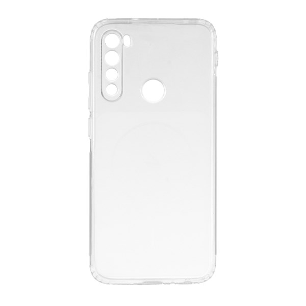 قاب ژله ای شفاف مستطیلی طرح مگ سیف Spark مدل Xiaomi Redmi Note 8