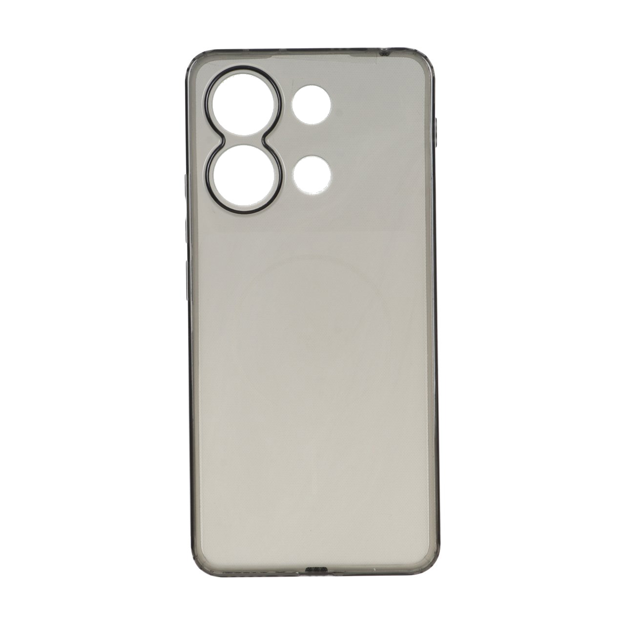 قاب ژله ای شفاف مستطیلی طرح مگ سیف Spark مدل Xiaomi Redmi Note 13 4G - مشکی