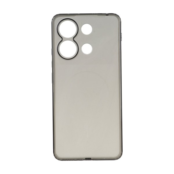قاب ژله ای شفاف مستطیلی طرح مگ سیف Spark مدل Xiaomi Redmi Note 13 4G - مشکی