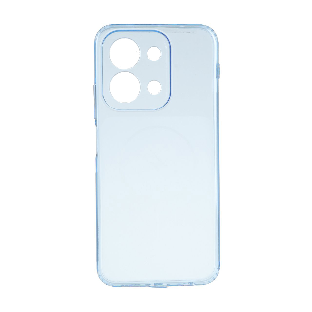 قاب ژله ای شفاف مستطیلی طرح مگ سیف Spark مدل Xiaomi Redmi 15C / Poco C85 - آبی