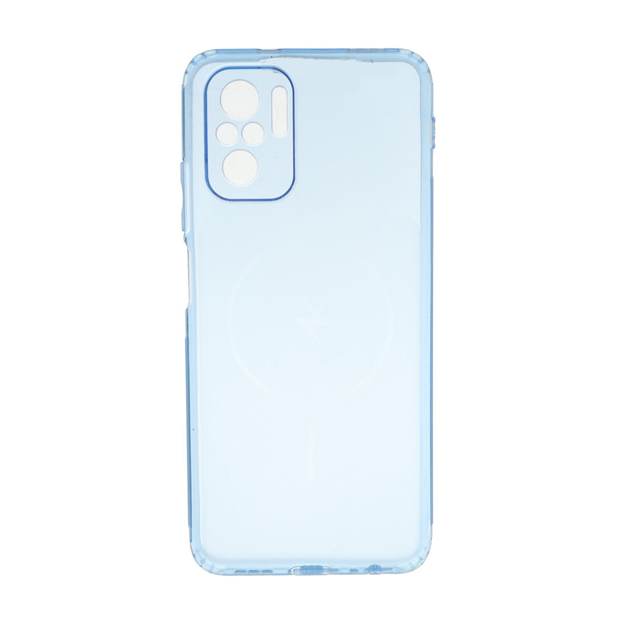 قاب ژله ای شفاف مستطیلی طرح مگ سیف Spark مدل Xiaomi Redmi Note 10 4G / Redmi Note 10S / Poco M5S - آبی