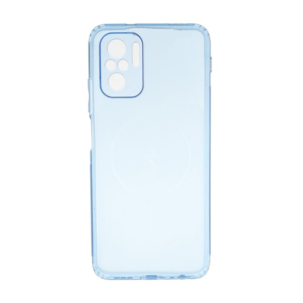 قاب ژله ای شفاف مستطیلی طرح مگ سیف Spark مدل Xiaomi Redmi Note 10 4G / Redmi Note 10S / Poco M5S - آبی