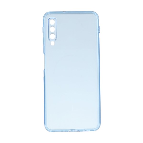 قاب ژله ای شفاف مستطیلی طرح مگ سیف Spark مدل Samsung Galaxy A750 / A7 (2018) - آبی