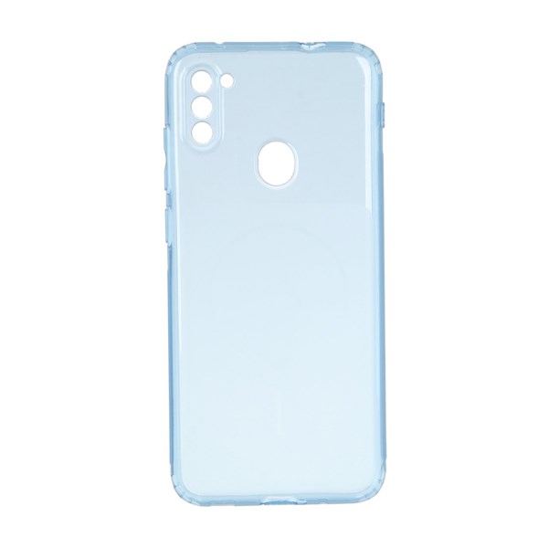 قاب ژله ای شفاف مستطیلی طرح مگ سیف Spark مدل Samsung Galaxy A11 / M11 - آبی