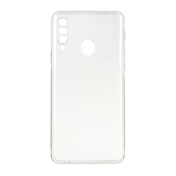 قاب ژله ای شفاف مستطیلی طرح مگ سیف Spark مدل Samsung Galaxy A20s