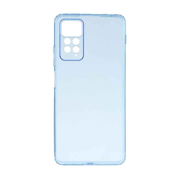 قاب ژله ای شفاف مستطیلی طرح مگ سیف Spark مدل Xiaomi Redmi Note 12 Pro 4G / Redmi Note 11 Pro - آبی