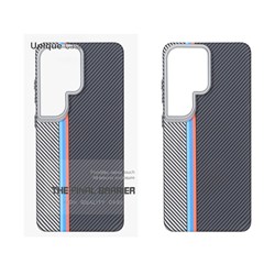 قاب اورجینال Unique Case هاشور Magsafe لنز سیلور Samsung Galaxy S26 Ultra - طرح 3 (پک دار)