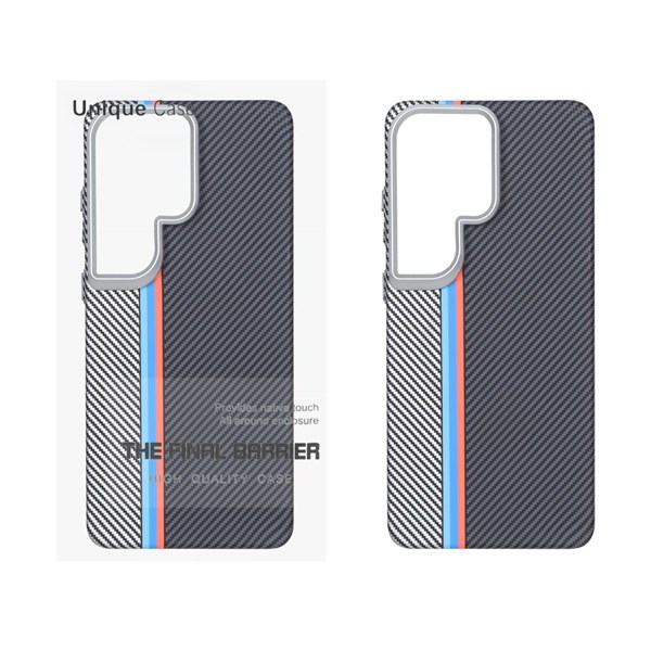 قاب اورجینال Unique Case هاشور Magsafe لنز سیلور Samsung Galaxy S26 Ultra - طرح 3 (پک دار)