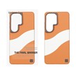 قاب اورجینال Unique Case چرمی دورنگ لوگو فلزی لنز برجسته Samsung Galaxy S26 Ultra - عسلی سفید (پک دار)