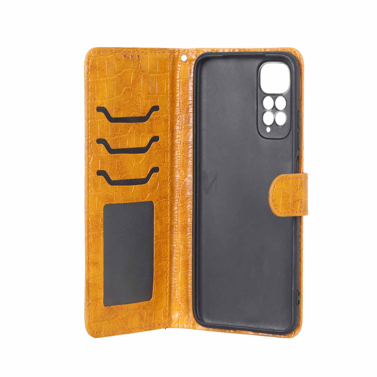 کیف موبایل مگنتی کروکو MNC مدل Xiaomi Redmi Note 11 4G / Redmi Note 11S - عسلی