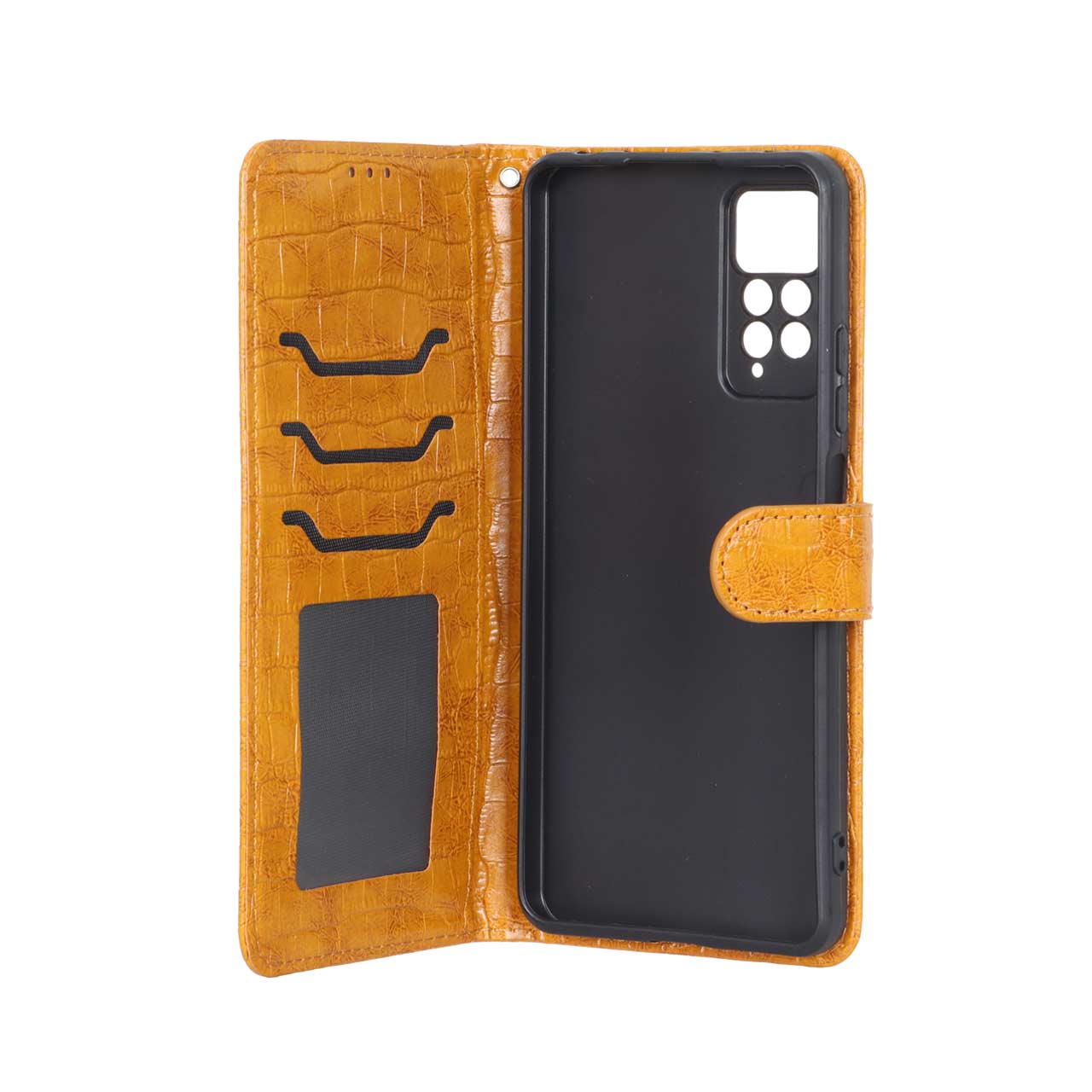 کیف موبایل مگنتی کروکو MNC مدل Xiaomi Redmi Note 12 Pro 4G / Redmi Note 11 Pro - عسلی