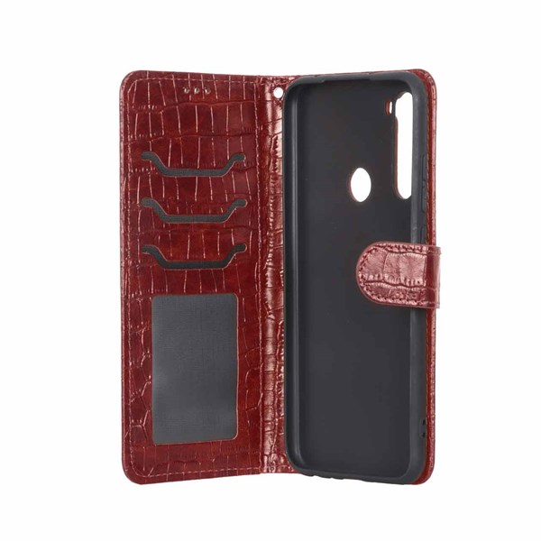 کیف موبایل مگنتی کروکو MNC مدل Xiaomi Redmi Note 8 - زرشکی