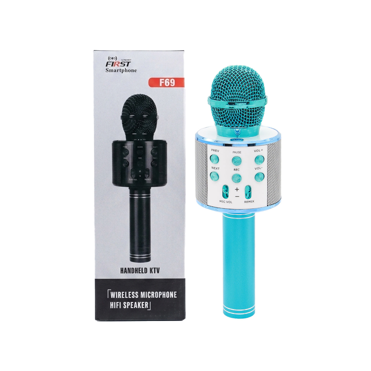 اسپیکر میکروفون First مدل F69 - آبی - MMS (گارانتی شش ماهه YA)