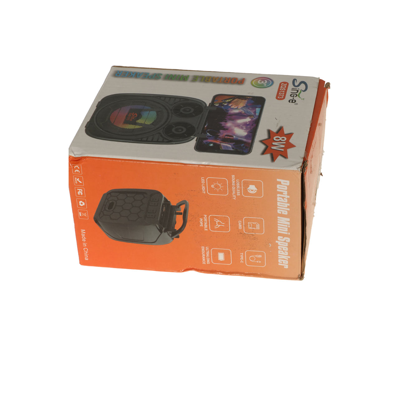 اسپیکر 8W بی سیم Sing-e مدل ZQS1373 - مشکی (کارکرده)