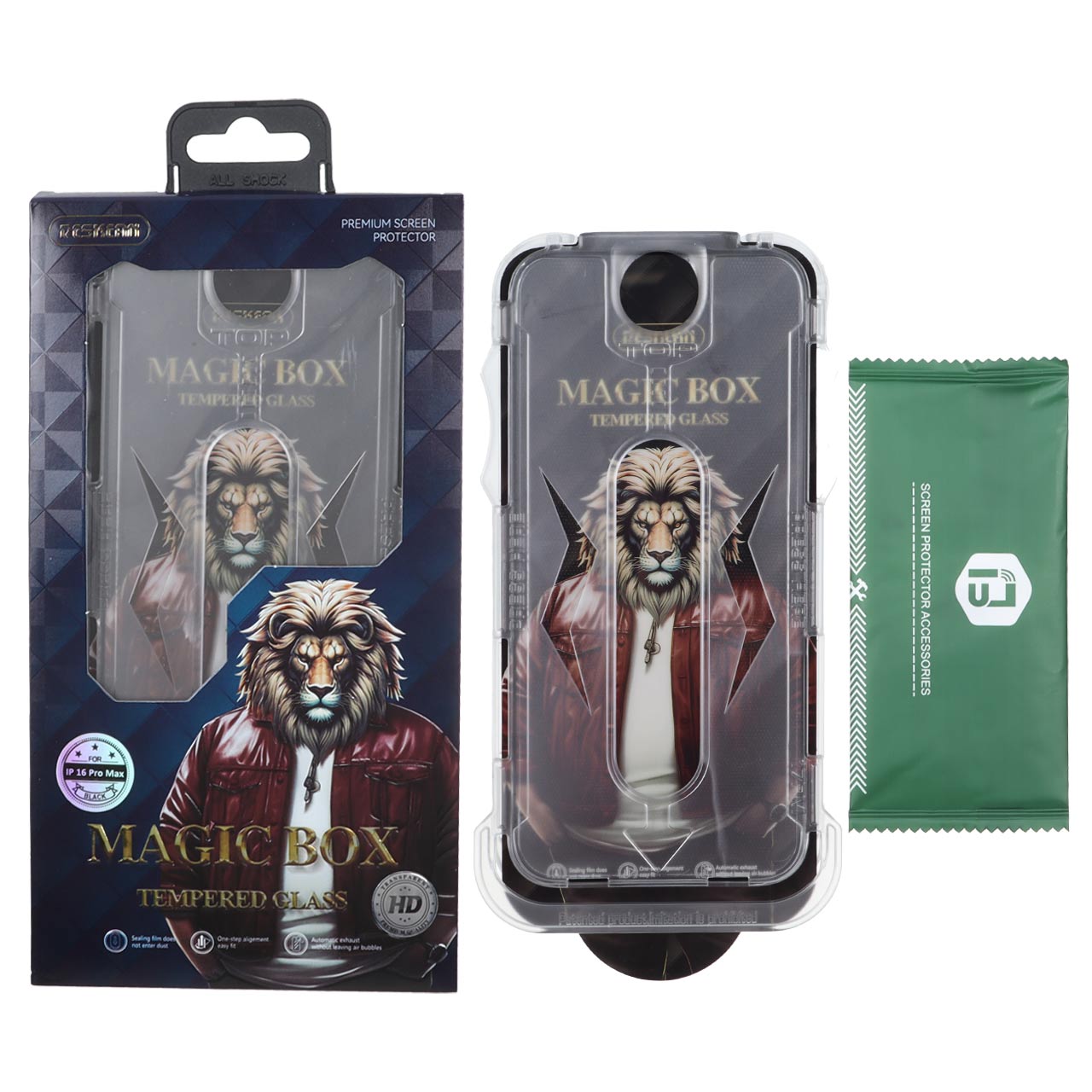 محافظ صفحه نمایش شیشه ای اورجینال RESKEAN - Magic Glass Box مدل Apple iPhone 17 Pro Max (پک دار)