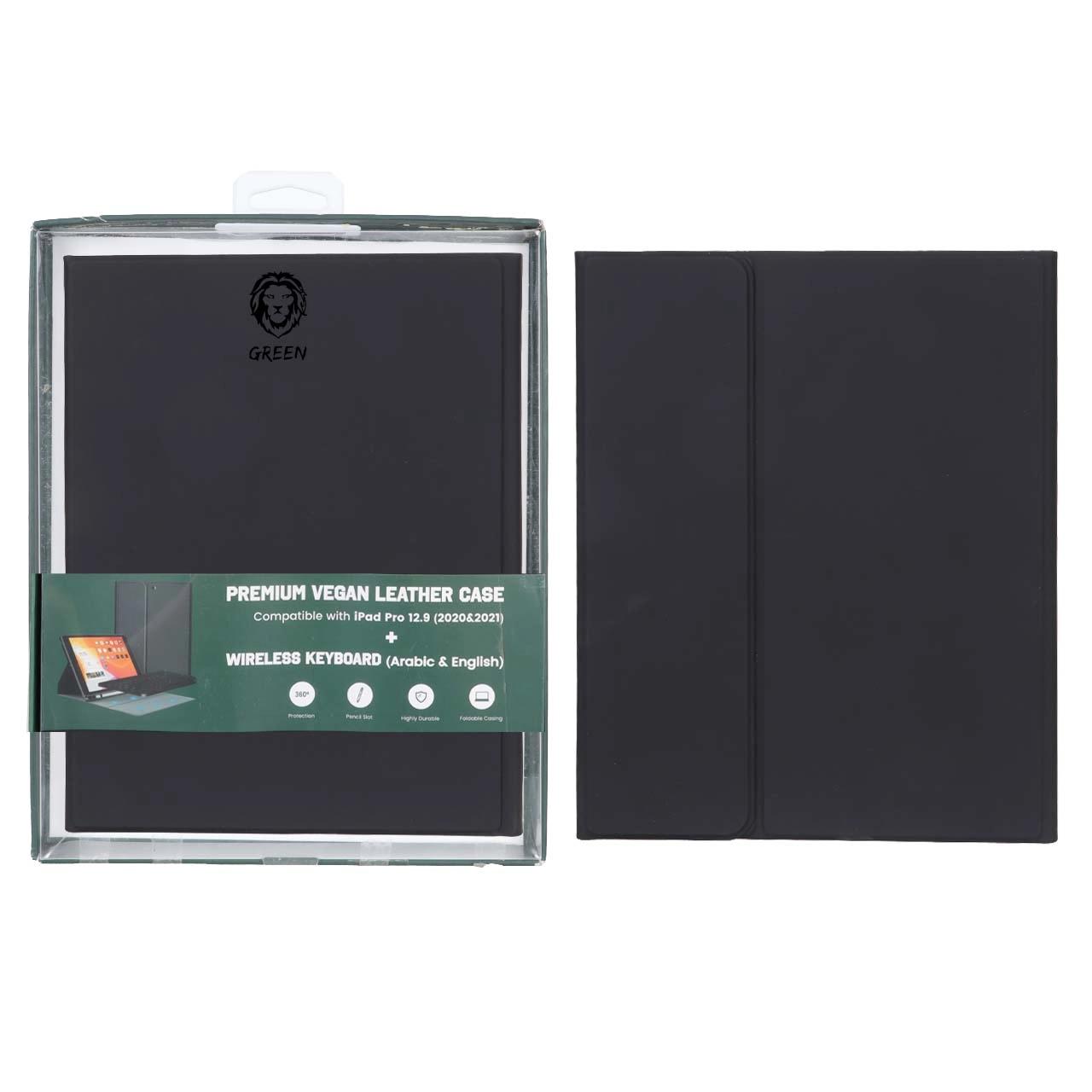 کاور (2021&2020) "12.9 Green Lion iPad Pro مدل GNIPKYCS129ABK - مشکی - MN