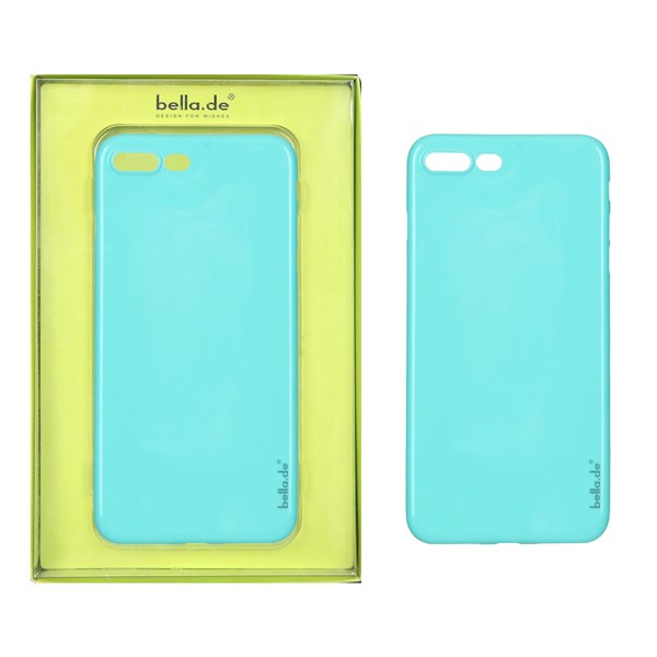 قاب Bella.de ژله ای Apple iPhone 7 Plus / iPhone 8 Plus - سبزآبی (پک دار)