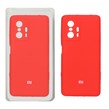 قاب سیلیکونی پاک کنی محافظ لنزدار اورجینال Xiaomi Mi 11T / Mi 11T Pro - قرمز (پک دار)