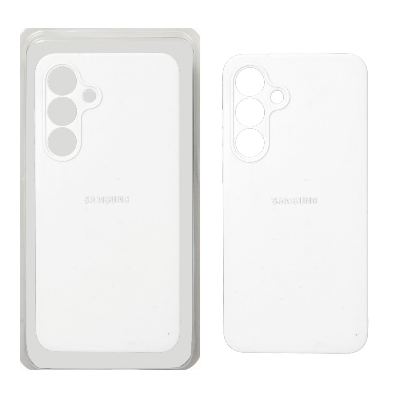 قاب سیلیکونی پاک کنی محافظ لنزدار اورجینال Samsung Galaxy S25 FE - سفید (پک دار)