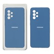 قاب سیلیکونی پاک کنی محافظ لنزدار اورجینال Samsung Galaxy A52 / A52s - آبی تیره (پک دار)
