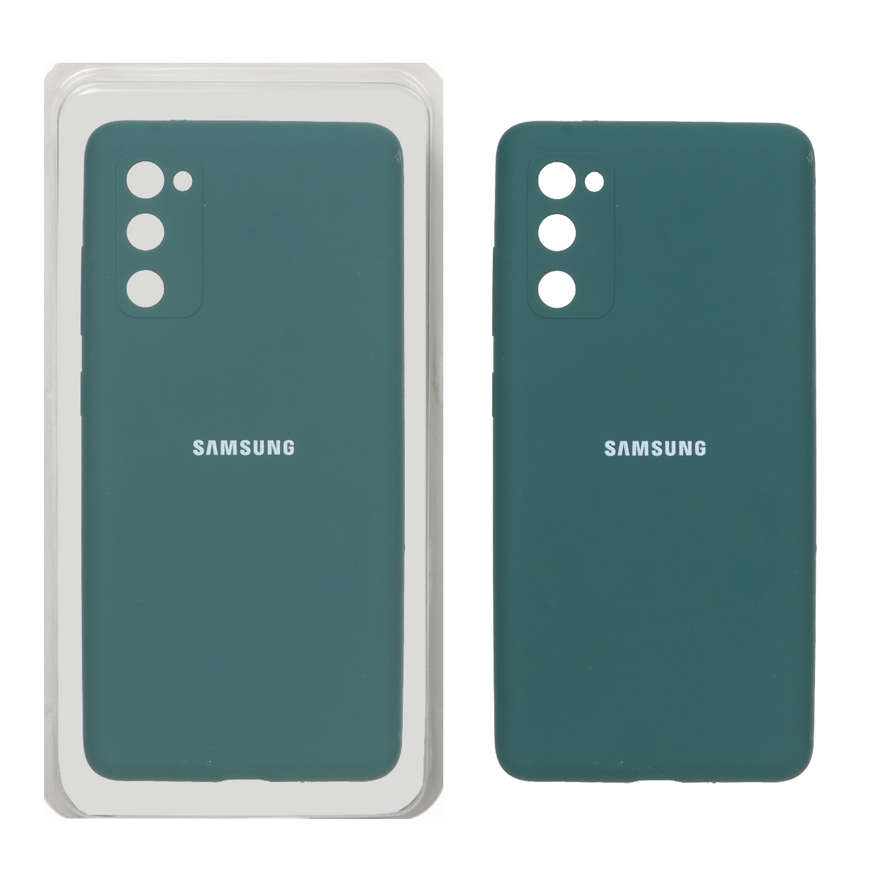 قاب سیلیکونی پاک کنی محافظ لنزدار اورجینال Samsung Galaxy S20 FE - سبز (پک دار)