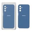 قاب سیلیکونی پاک کنی اورجینال محافظ لنزدار Samsung Galaxy A14 - آبی تیره (پک دار)