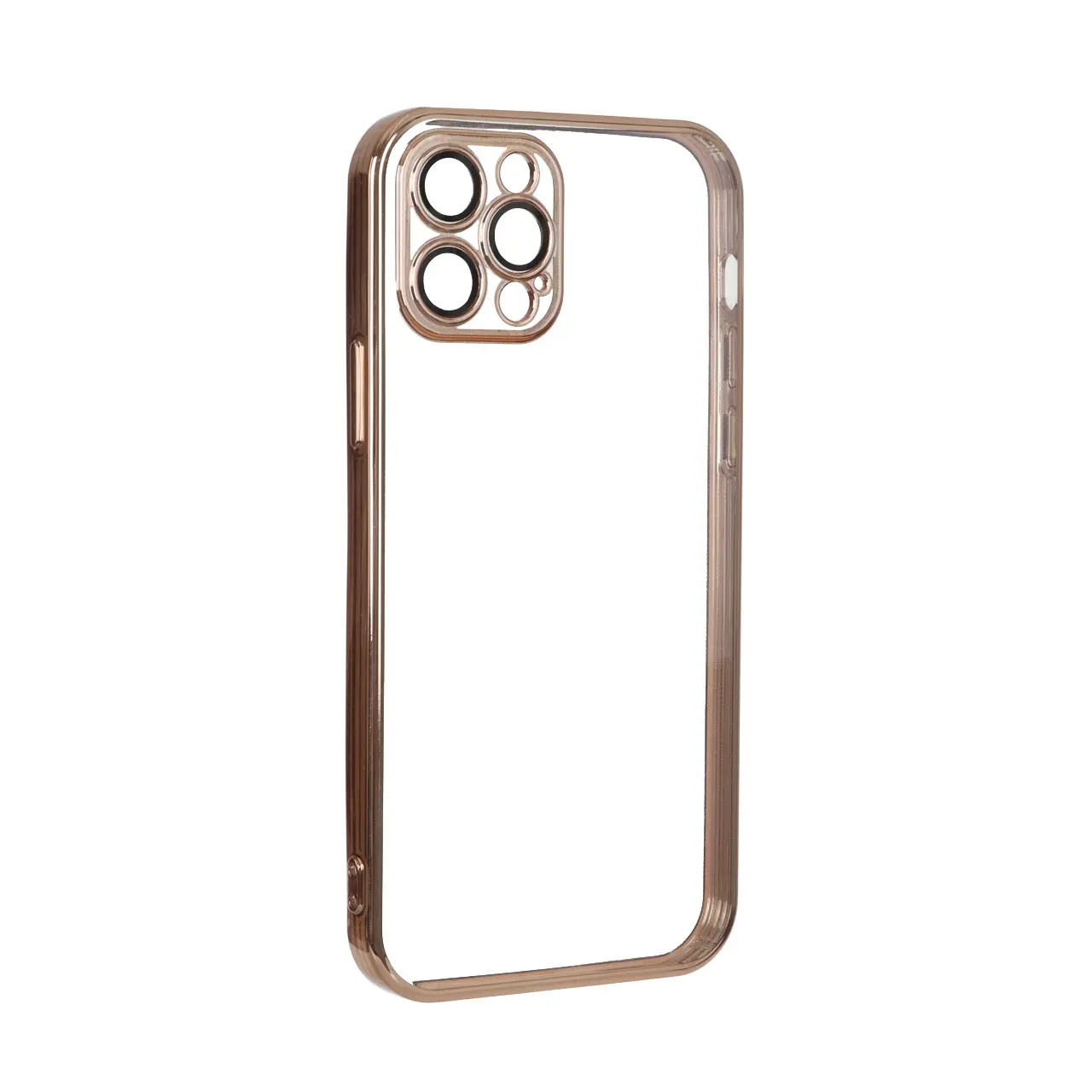 قاب شفاف دور رنگی محافظ لنز گلس دار Apple iPhone 12 Pro - طلایی