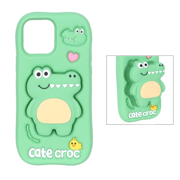 قاب Cate croc استند شو Apple iPhone 15 / iPhone 14 / iPhone 13 - سبز