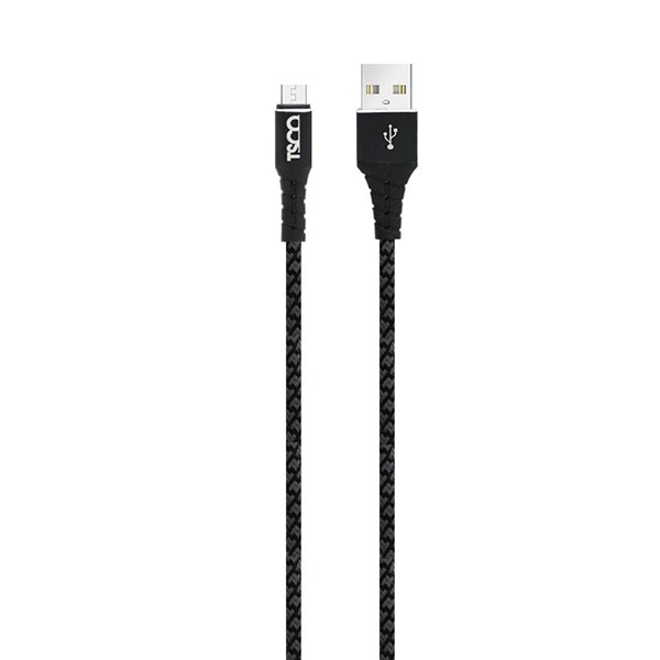 کابل شارژ و دیتا کنفی 1 متری اندروید TSCO مدل TCA 104 - مشکی - MN (بدون پک)