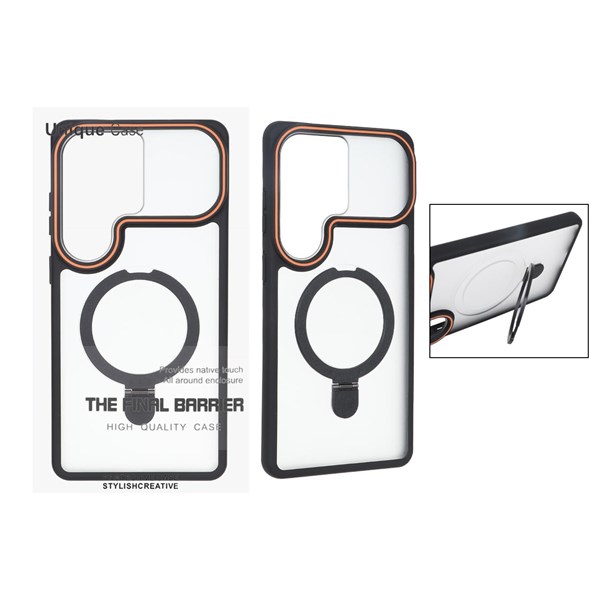 قاب اورجینال Unique Case مات لوپ استندشو Samsung Galaxy S26 Ultra - مشکی (پک دار)