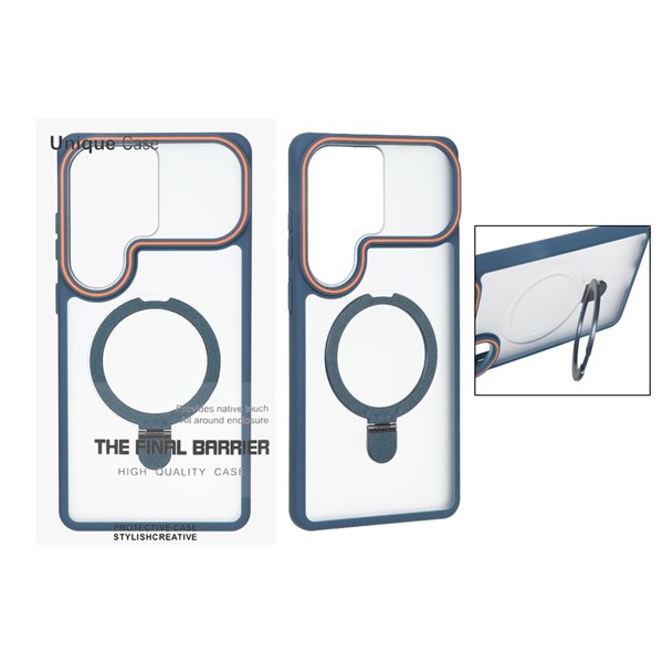 قاب اورجینال Unique Case مات لوپ استندشو Samsung Galaxy S26 Ultra - سرمه ای (پک دار)
