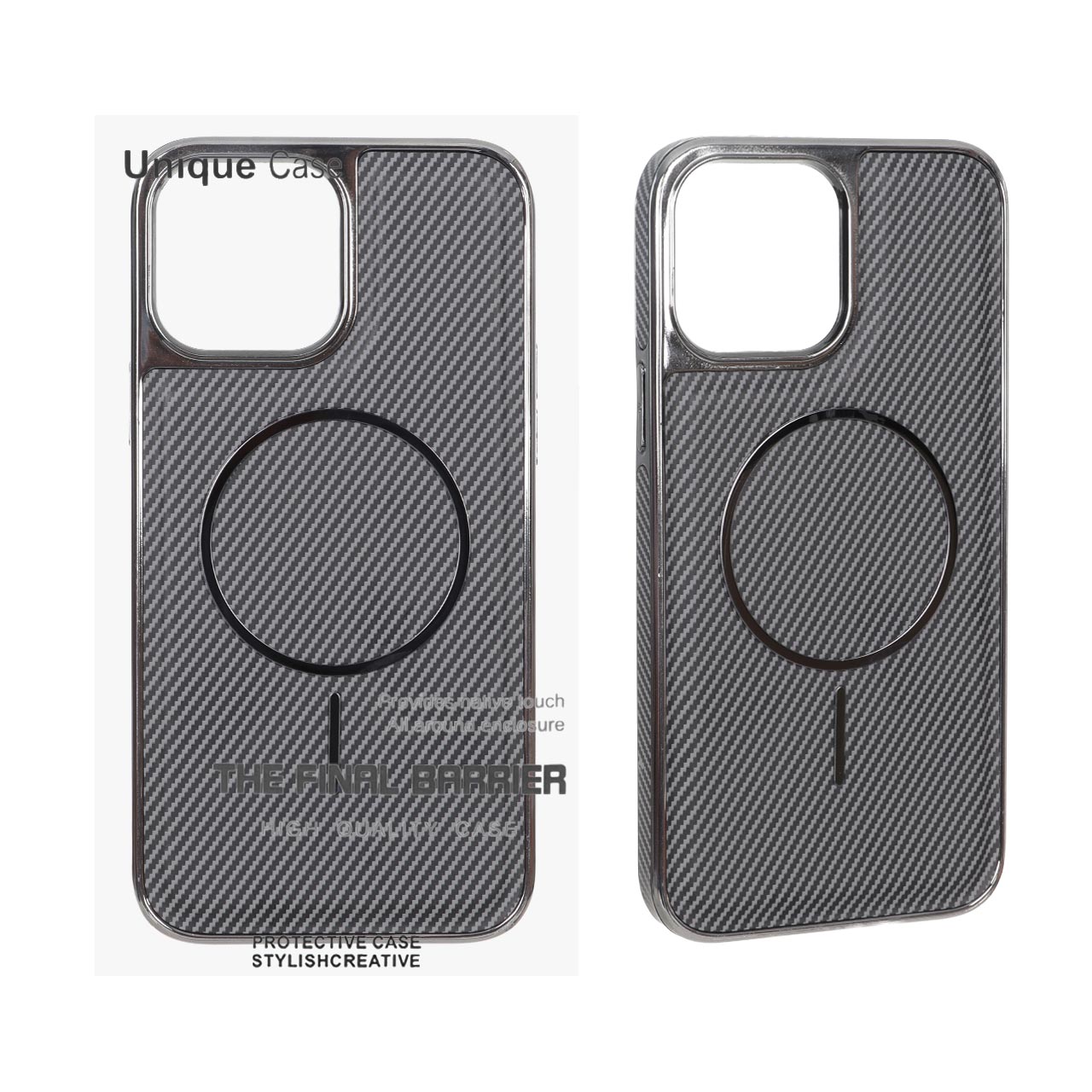 قاب اورجینال Unique Case هاشور مگنت فلزی Gunmetal مدل Apple iPhone 13 Pro Max - طوسی (پک دار)