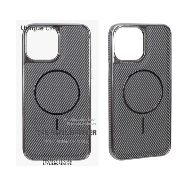 قاب اورجینال Unique Case هاشور مگنت فلزی Gunmetal مدل Apple iPhone 13 Pro Max - طوسی (پک دار)