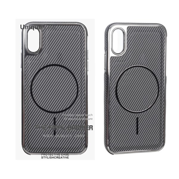 قاب اورجینال Unique Case هاشور مگنت فلزی Gunmetal مدل Apple iPhone X / iPhone XS - طوسی (پک دار)
