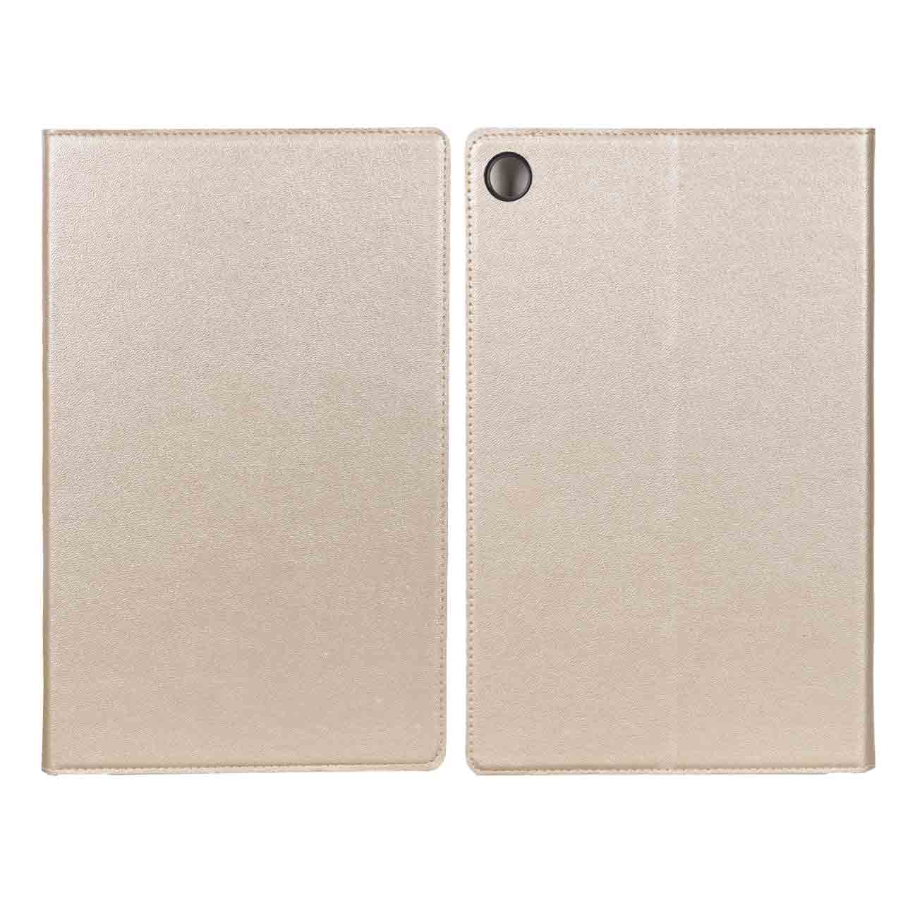 کیف تبلت چرمی ساده Samsung Galaxy Tab A9 Plus 11 / X210 / X215 / X216 / TAB A11 Plus - طلایی - BSA