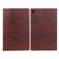 کیف تبلت چرمی ساده Samsung Galaxy Tab A9 Plus 11 / X210 / X215 / X216 / TAB A11 Plus - قهوه ای - BSA