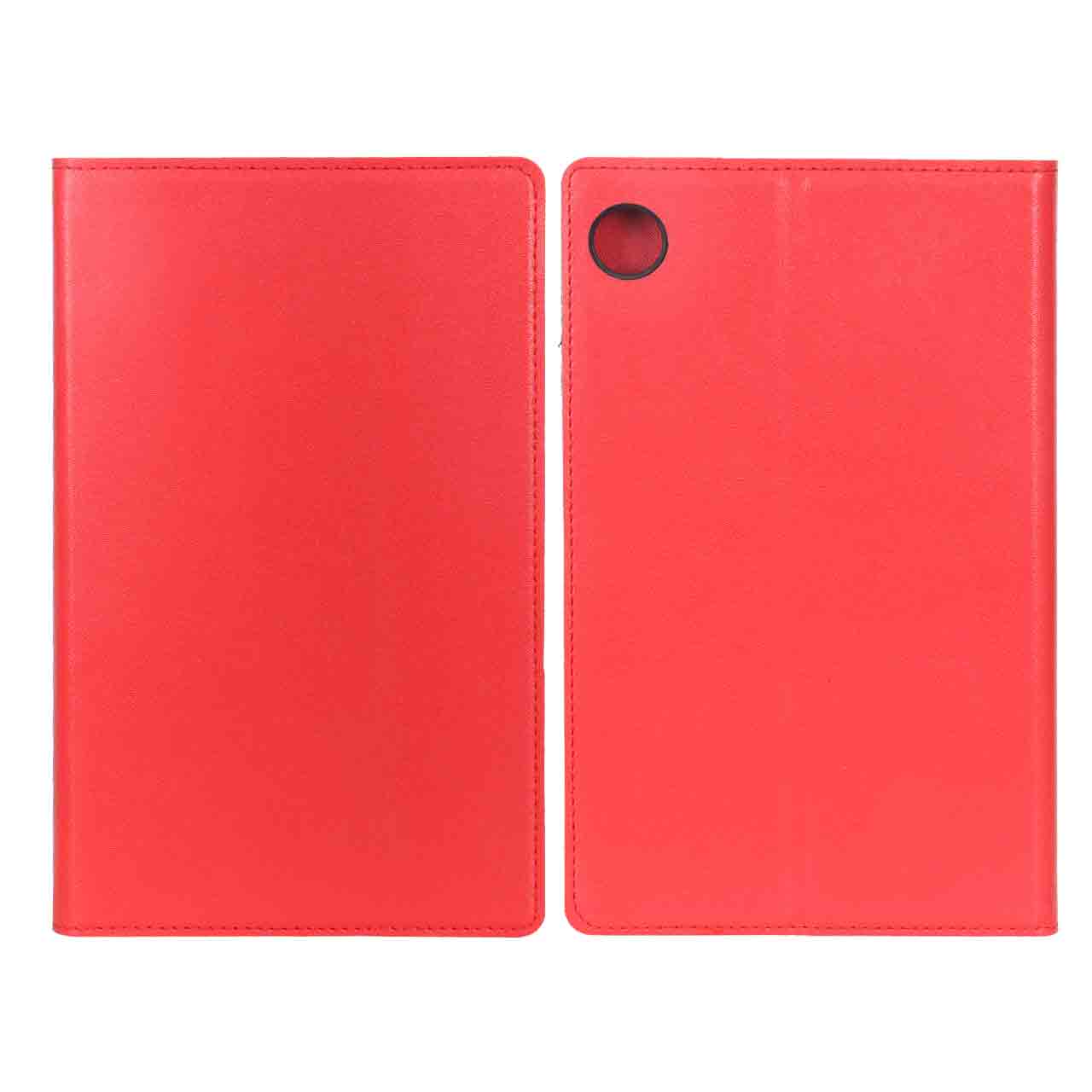 کیف تبلت چرمی ساده Samsung Galaxy Tab A9 8.7 / X110 / X115 - قرمز - BSA