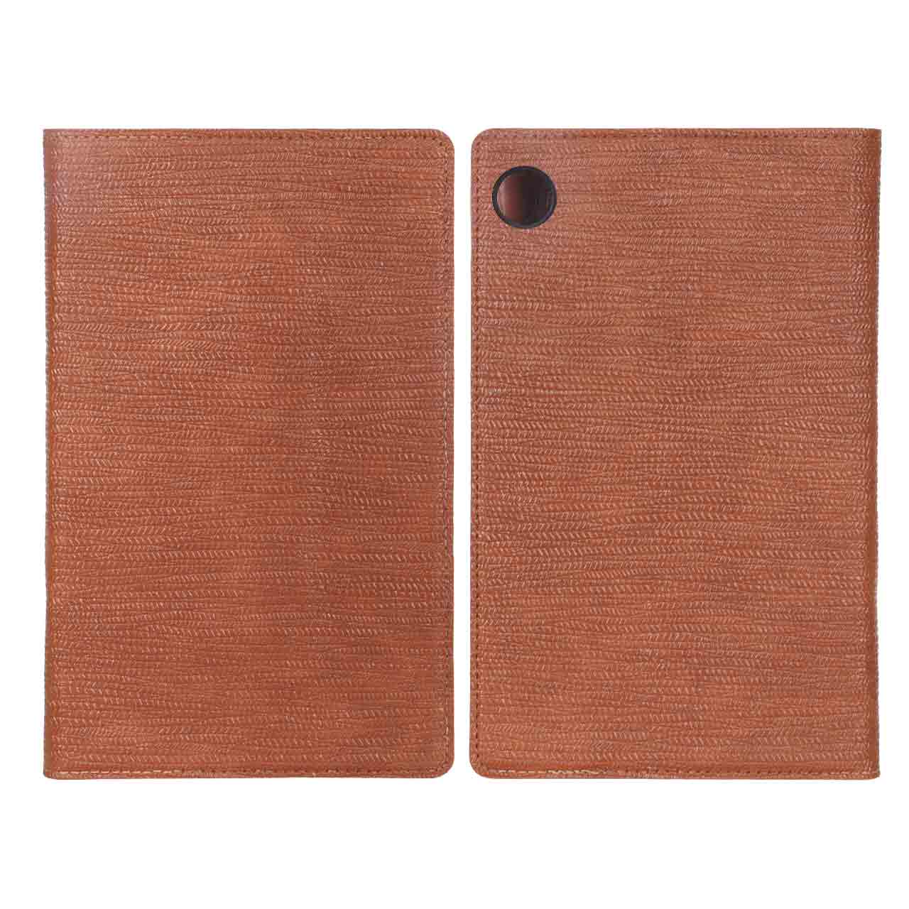 کیف تبلت چرمی طرح بافت Samsung Galaxy Tab A9 8.7 / X110 / X115 - قهوه ای روشن - BSA