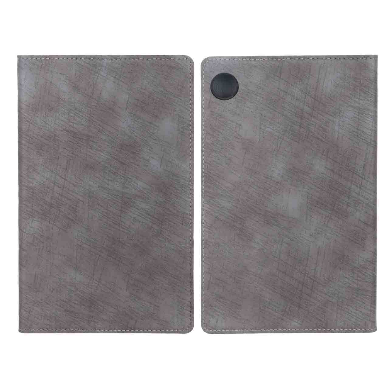 کیف تبلت چرمی طرح جیر Samsung Galaxy Tab A9 8.7 / X110 / X115 - طوسی - BSA