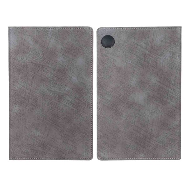 کیف تبلت چرمی طرح جیر Samsung Galaxy Tab A9 8.7 / X110 / X115 - طوسی - BSA