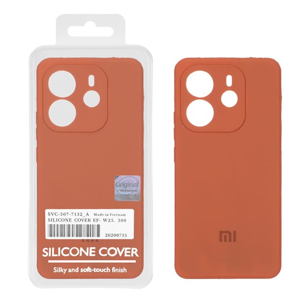 قاب سیلیکونی پاک کنی اورجینال Master Quality مدل Xiaomi Redmi Note 14 4G - قهوه ای روشن (پک دار)