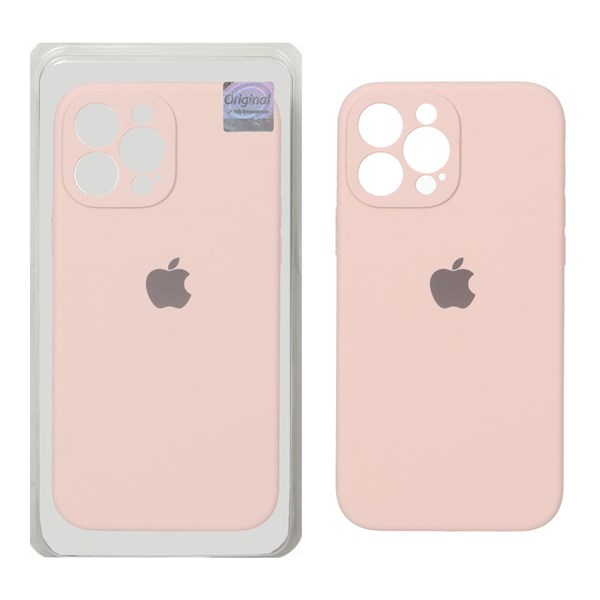 قاب سیلیکونی پاک کنی اورجینال Master Quality مدل Apple iPhone 13 Pro Max - کرم نارنجی (پک دار)