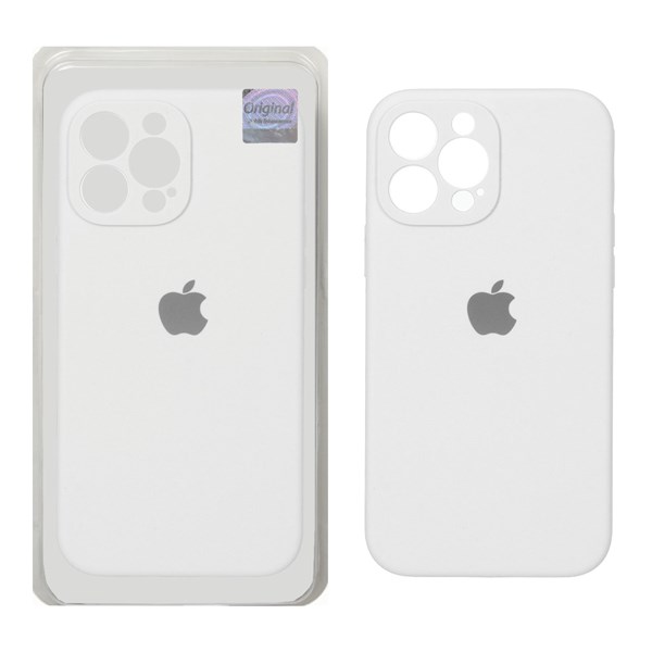 قاب سیلیکونی پاک کنی اورجینال Master Quality مدل Apple iPhone 13 Pro Max - سفید (پک دار)