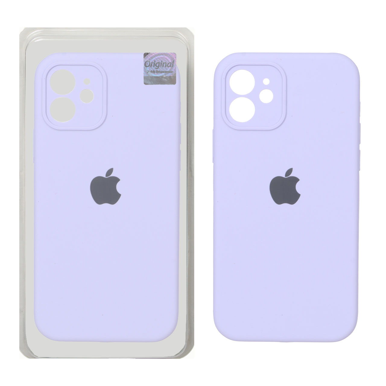قاب سیلیکونی پاک کنی اورجینال Master Quality مدل Apple iPhone 12 - یاسی (پک دار)