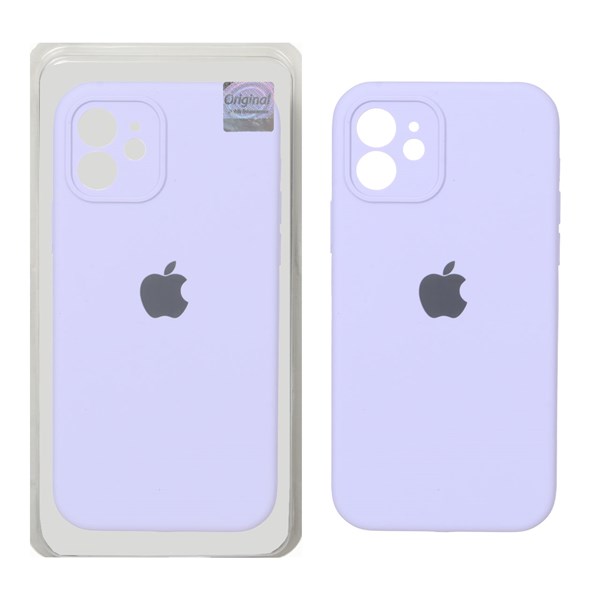 قاب سیلیکونی پاک کنی اورجینال Master Quality مدل Apple iPhone 12 - یاسی (پک دار)