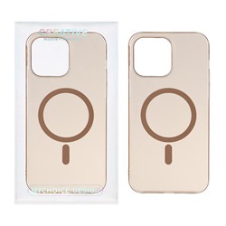 قاب اورجینال کریستالی MagSafe شفاف Creative مدل Apple iPhone 13 Pro Max - صحرایی (پک دار)