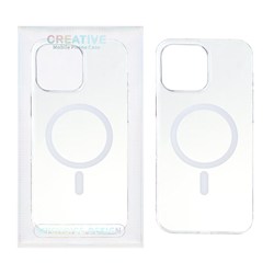 قاب اورجینال کریستالی MagSafe شفاف Creative مدل Apple iPhone 16 Pro Max - سفید (پک دار)