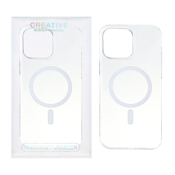 قاب اورجینال کریستالی MagSafe شفاف Creative مدل Apple iPhone 16 Pro Max - سفید (پک دار)